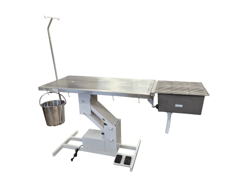 Elektrisch höhenverstellbarer veterinärmedizinischer Dental-Tisch stol ze zlewem.png