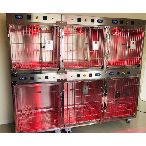 Käfig aus Edelstahl mit Infrarot-Heizung, 6 Fächer Klatka stalowa- TTDC-10IT6.png