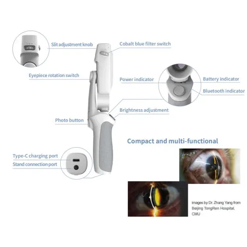 Tragbare Spaltlampe für die Veterinärmedizin Lampa ręczna szczelinowa.png