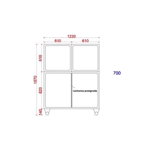 Katzenkäfig aus Edelstahl 122 × 70 × 157 cm Klatka stalowa dla kotów 122x70x157 cm-TTCC-01-1.png