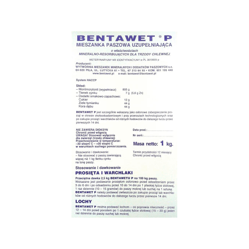 Bentawet P gegen Durchfall bei Ferkeln 1 kg Bentawet P na biegunkę dla prosiąt 1 kg.png