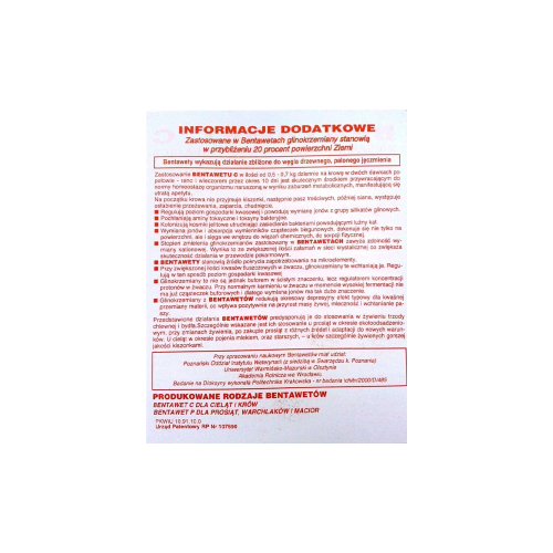 Bentawet C bei Durchfallerkrankungen von Kühen und Kälbern 1 kg Bentawet C-2.png