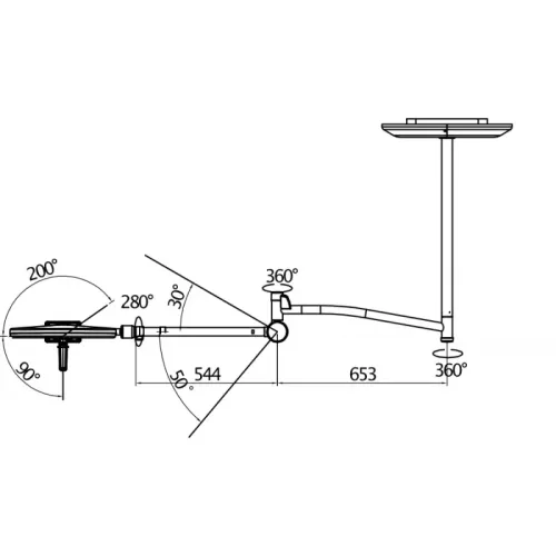Luvis S300C Behandlungs- und Operationsleuchte lampa-zabiegowo-operacyjna-bezcieniowa-s300c-sufitowa (4).webp