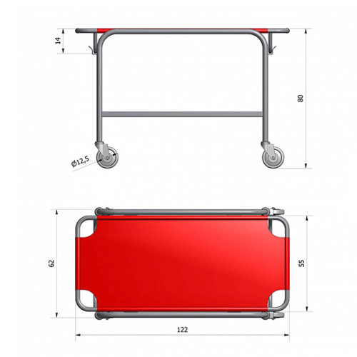 Tierärztliche Krankentrage + mobile Liege leżanka-nosze.png