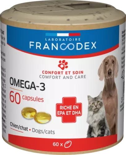 Omega-3 für Hunde und Katzen 60 Kapseln Francodex