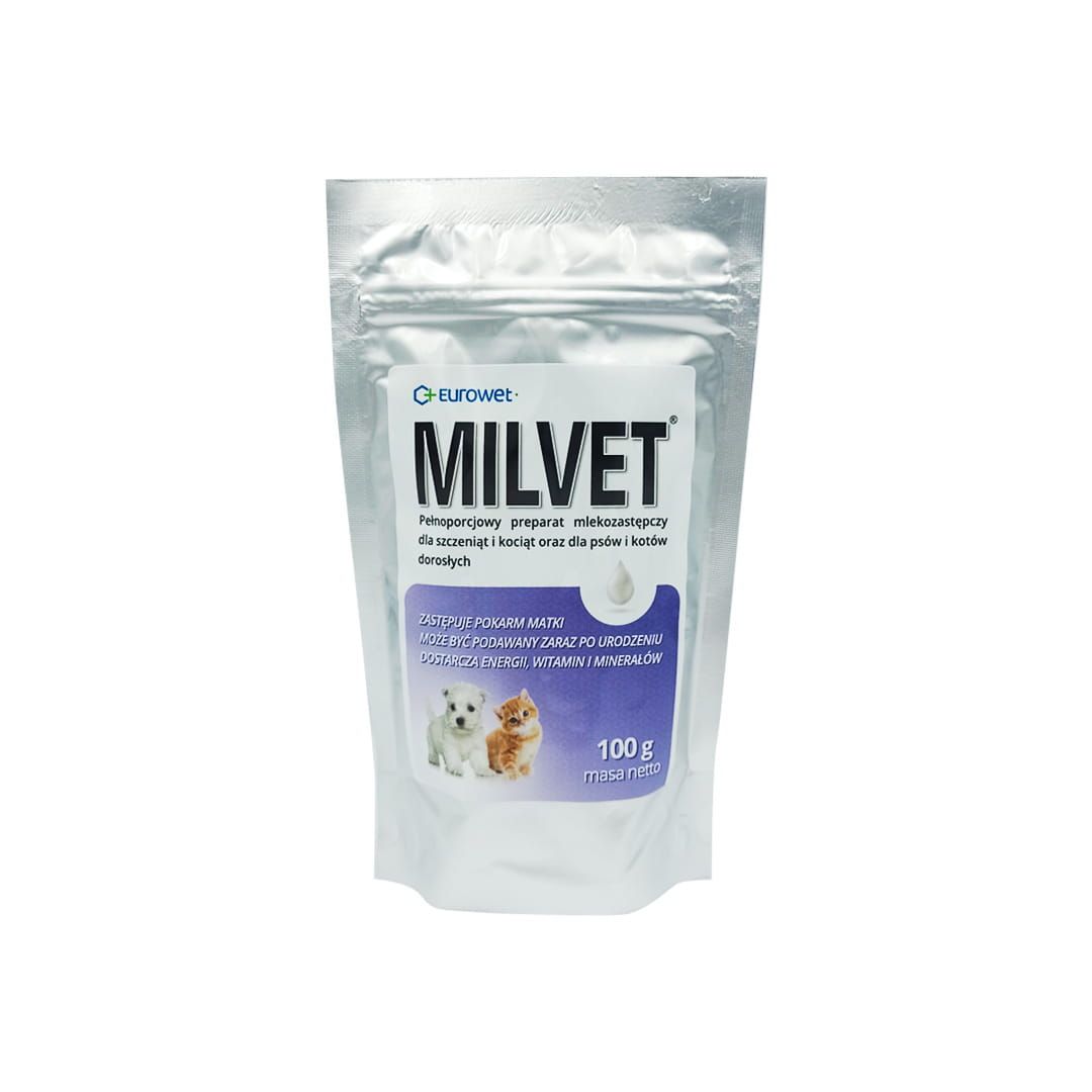 Milvet preparat mlekozastępczy 100 g Eurowet.jpg