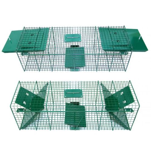 Falle für Füchse, Otter, Iltis, Wiesel Doppeleinlauf verstärkt 100 cm 1599-4.jpg