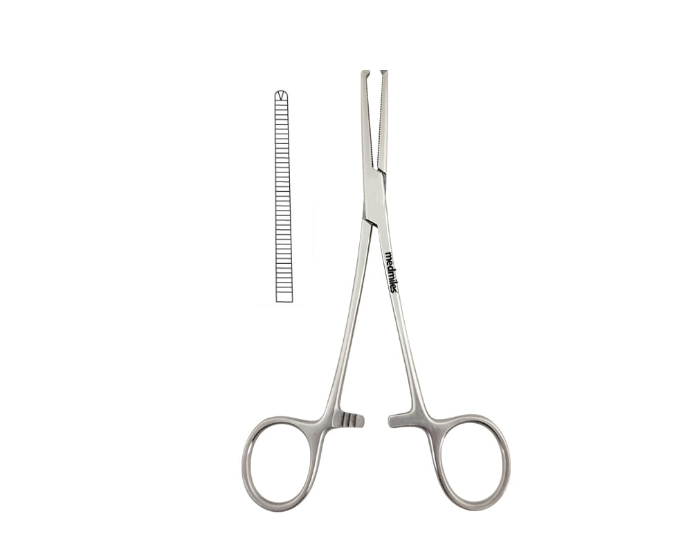 Kleszczyki Kocher proste z ząbkami 1×2 20 cm.png