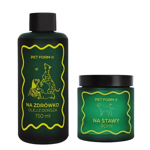 Gelenk-Set für Hunde 90ml+150ml PetFormLabs kuracjastawy_ciemniejsze.webp