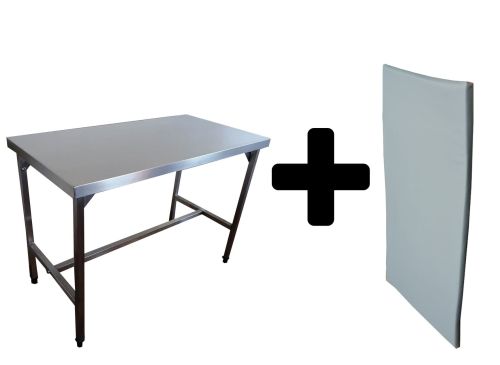 Veterinärtisch mit Edelstahlmatratze biały nowy stół+mata.jpg