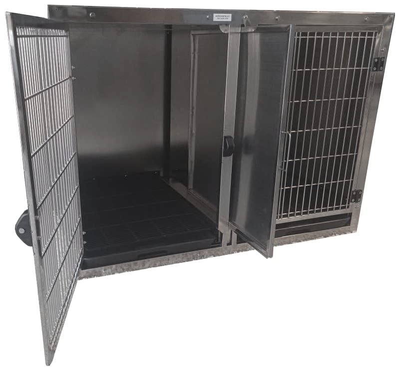 Veterinärmedizinischer Tierkäfig aus Stahl Größe L