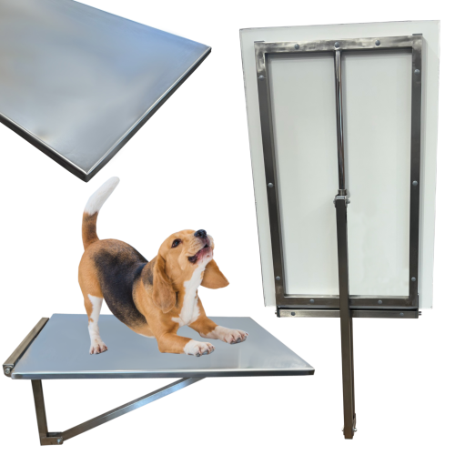 Tierärztlicher Klapptisch für die Behandlung an der Wand 60x90 stół bez sruby.png