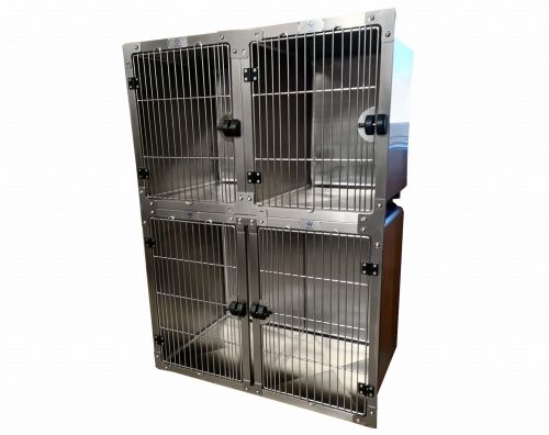 Tierärztliches Käfigset aus Edelstahl klatki bok.jpg
