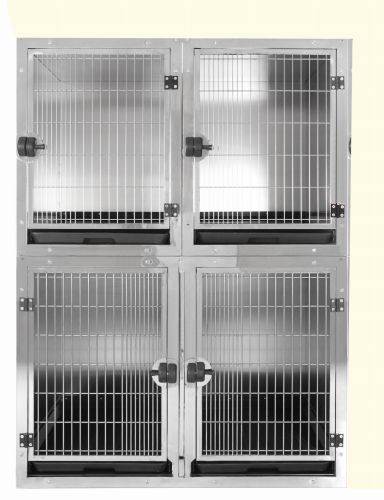 Tierärztlicher Käfigsatz mit Sockel aus 304 Stahl dwie klatki 1xL+2xM.jpg
