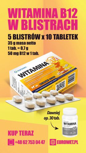 Vitamin B12 für Hunde und Katzen 50 Stück. Eurowet EUROWET_B12_1.jpg