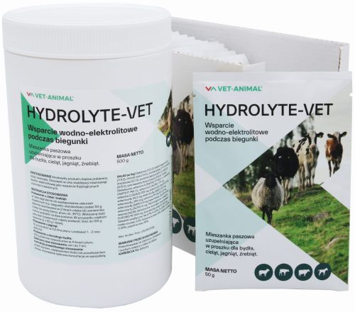 Futtermischung HYDROLYTE-VET 500 g Dose HYDROLYTE-VET pudełko + saszetka + puszka.jpg