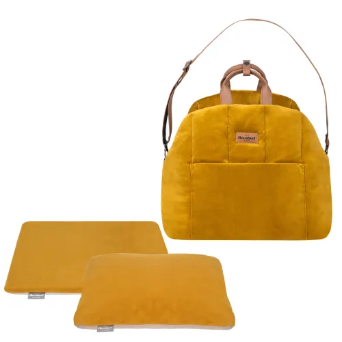 Transporttasche aus Velours recobed-torba-transportowa-miodowa.webp